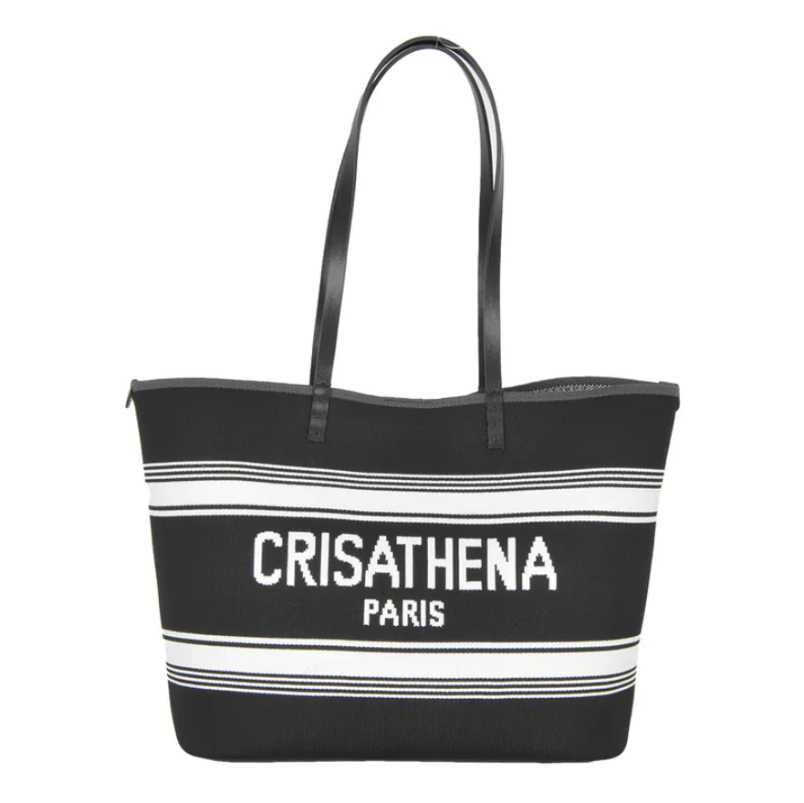 C7 Crisathena Large Légèreté Tote Bag - 黑白色 BLACK_WHITE