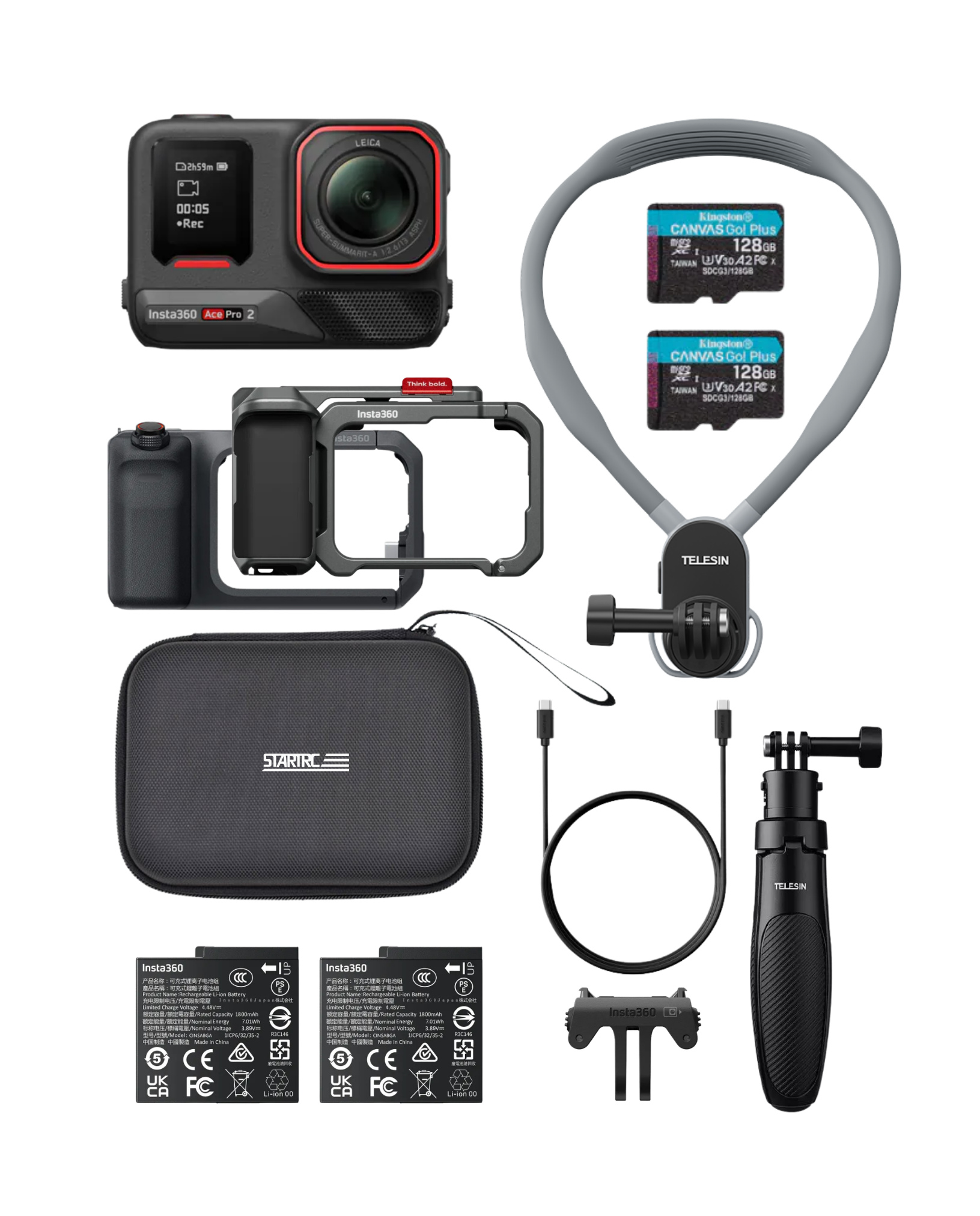 [春夏限定] Insta360 Ace Pro 2 春日旅拍套裝｜旅行街拍 POV 輕裝組 單次租借（需預約排單）