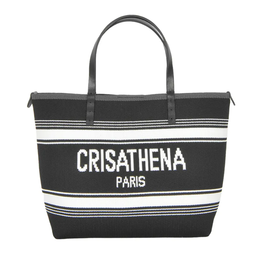 C10 Crisathena Small Légèreté Tote Bag - 黑白色 Black White