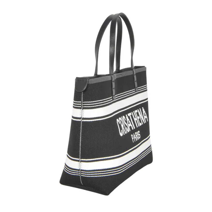 C10 Crisathena Small Légèreté Tote Bag - 黑白色 Black White
