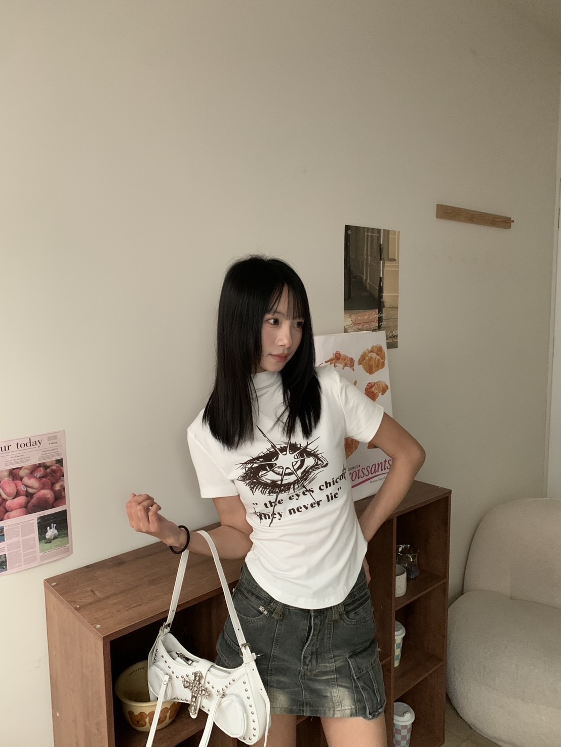 A70 預購美式半高領圓弧擺顯瘦上衣