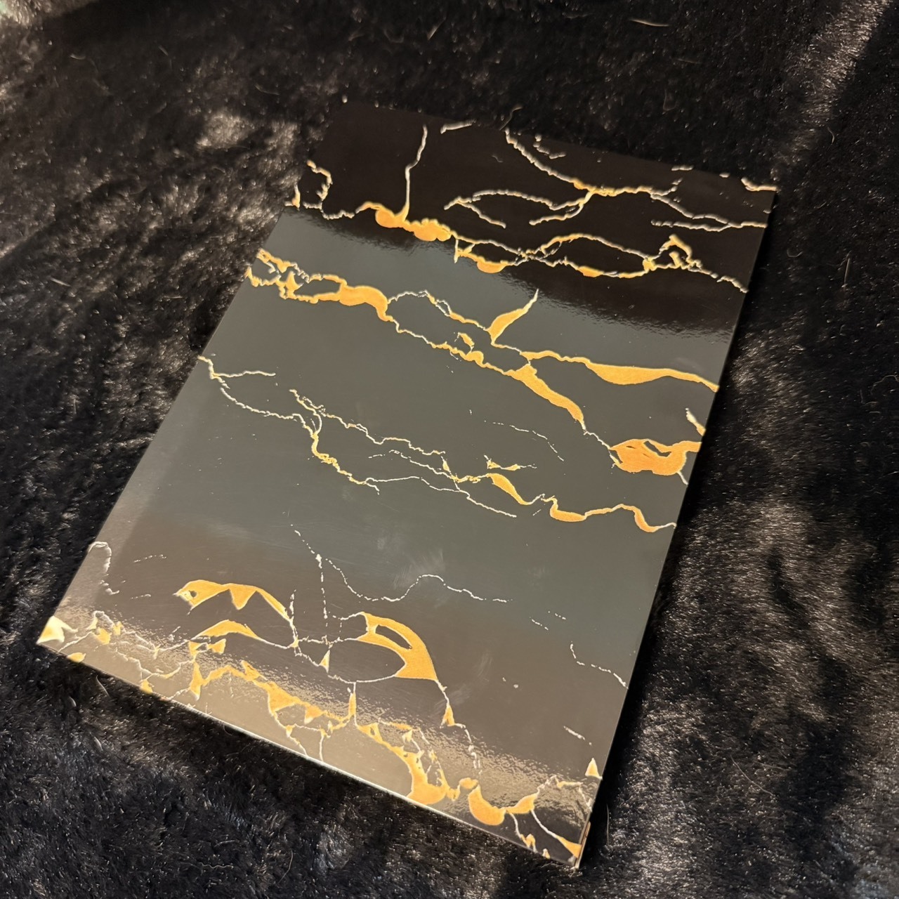 【樹玉濾嘴配件】玻璃家用盤『焰黑紋🔥』大盤 客製盤 附:微浮雕圖卡/磁鐵/止滑墊 (可傳圖客製化)