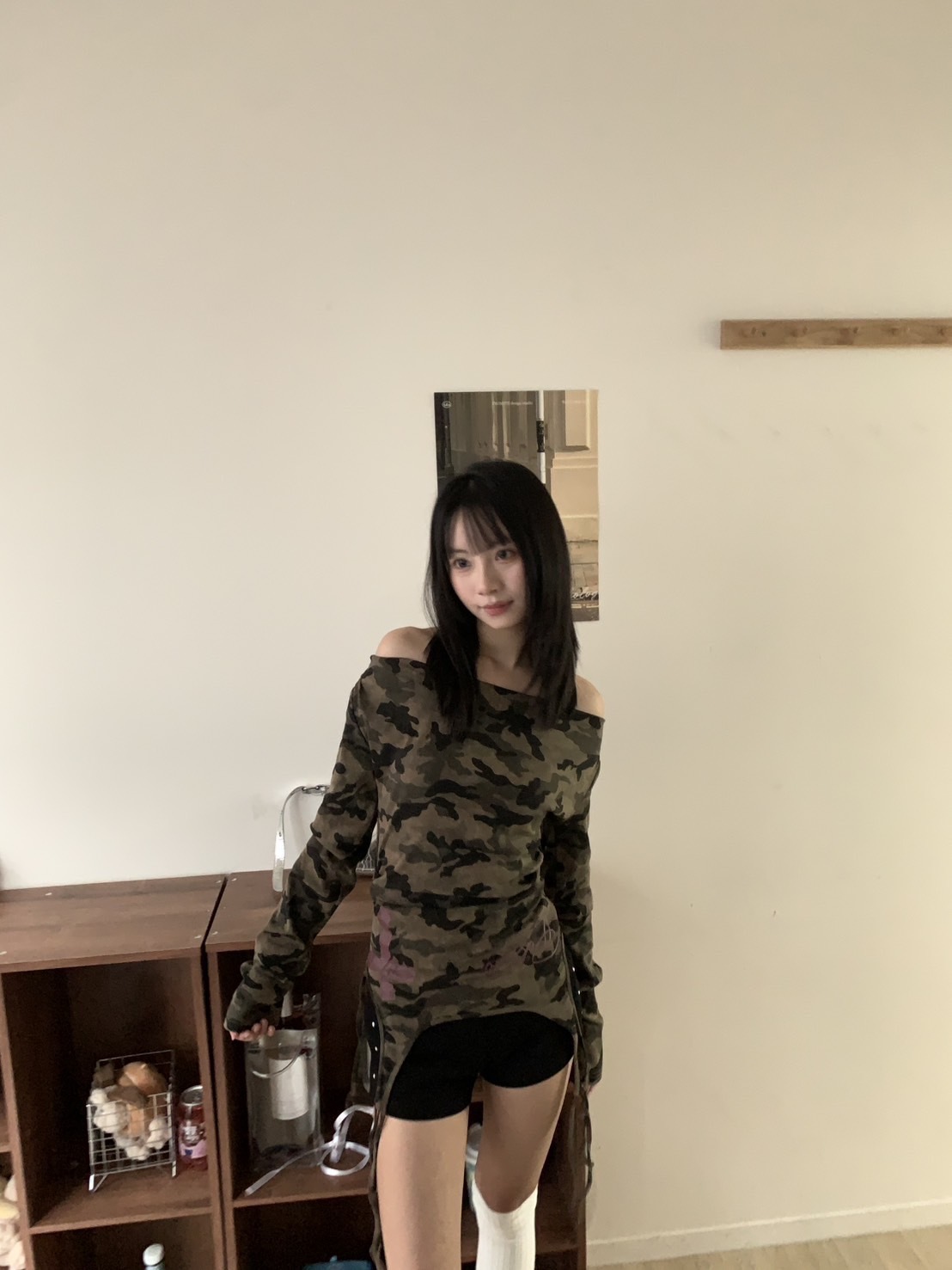 A71 預購低調迷彩上下穿設計上衣