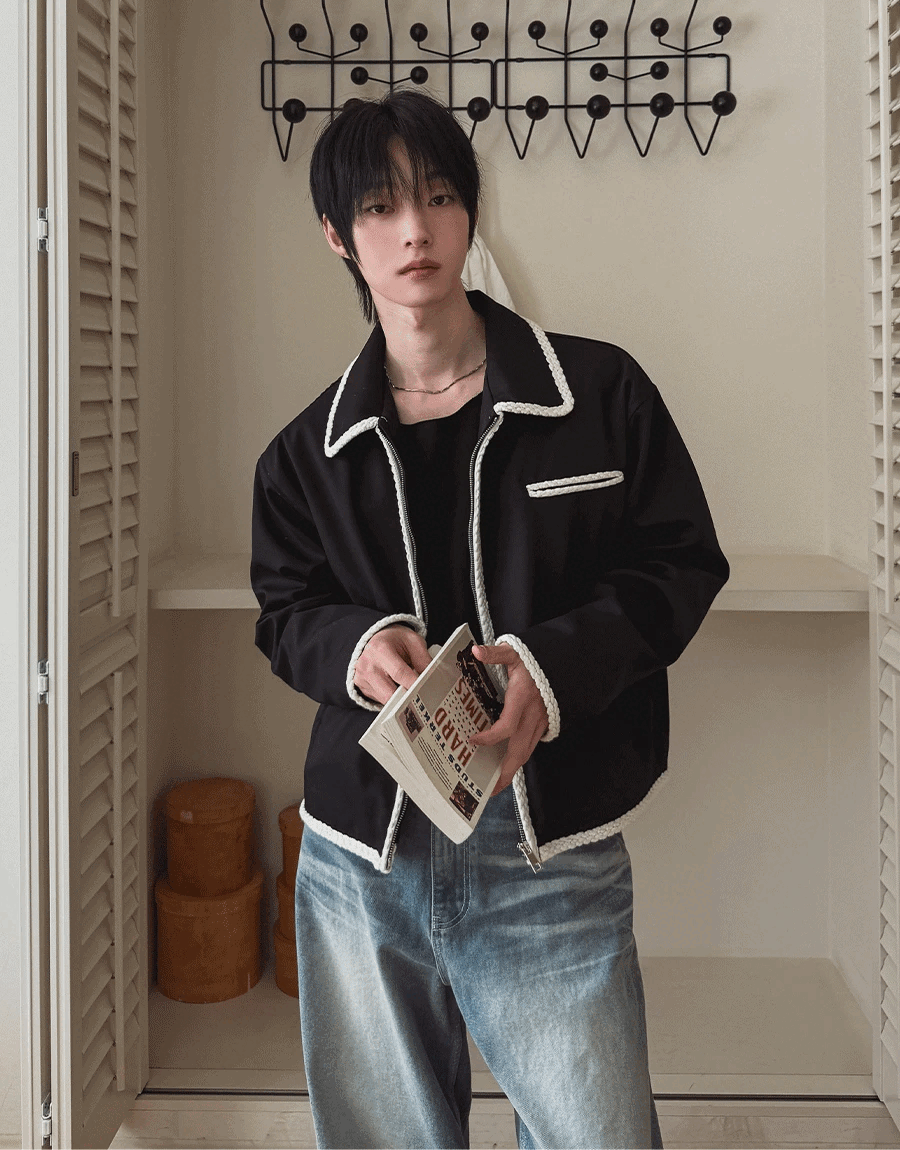 Javara 織帶短版夾克