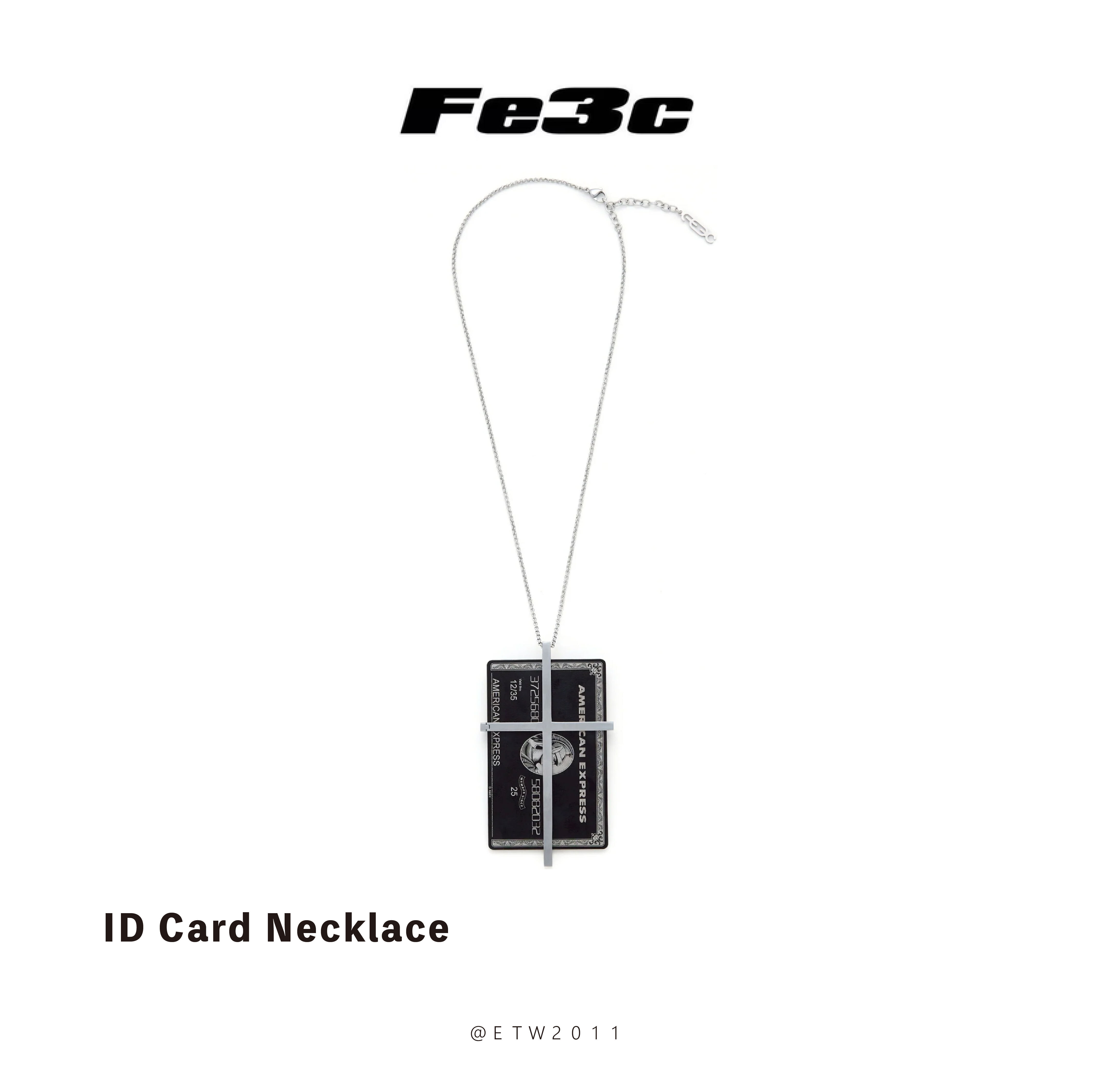 ☆ETW☆【EASY TO WEAR】Fe3c ID Card Necklace 十字證件夾項鍊