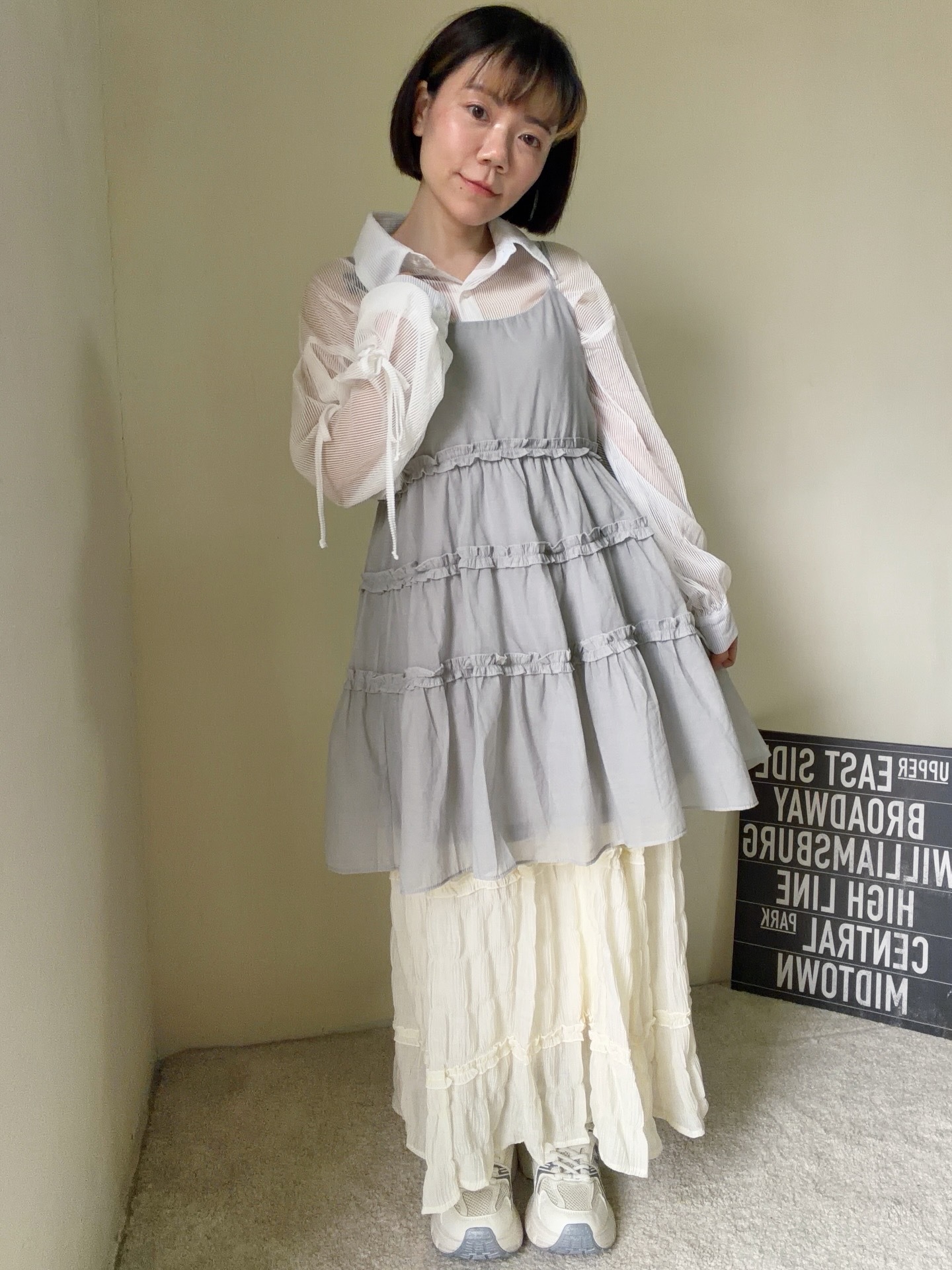 超高級柔軟蛋糕棉麻裙