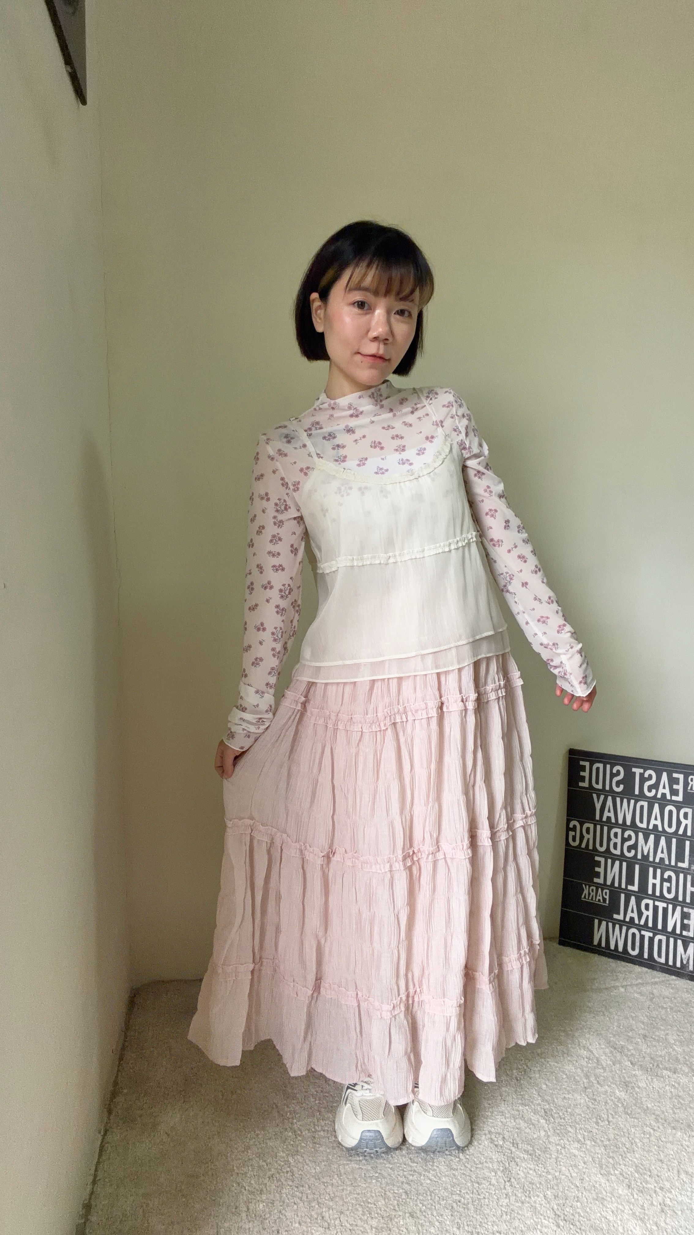 超高級柔軟蛋糕棉麻裙