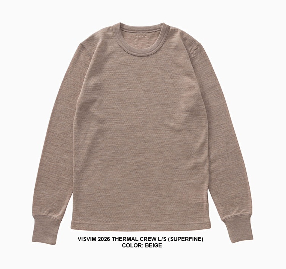 VISVIM 2026 S/S THERMAL CREW L/S (SUPERFINE) - PRE ORDER ITEM (預訂中)