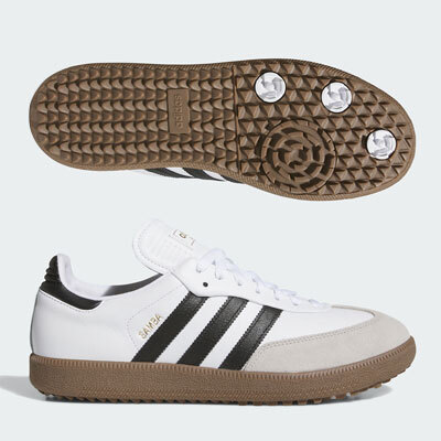 adidas SAMBA GOLF LUX 男/女鞋(無釘) #JH6149 ,白/黑