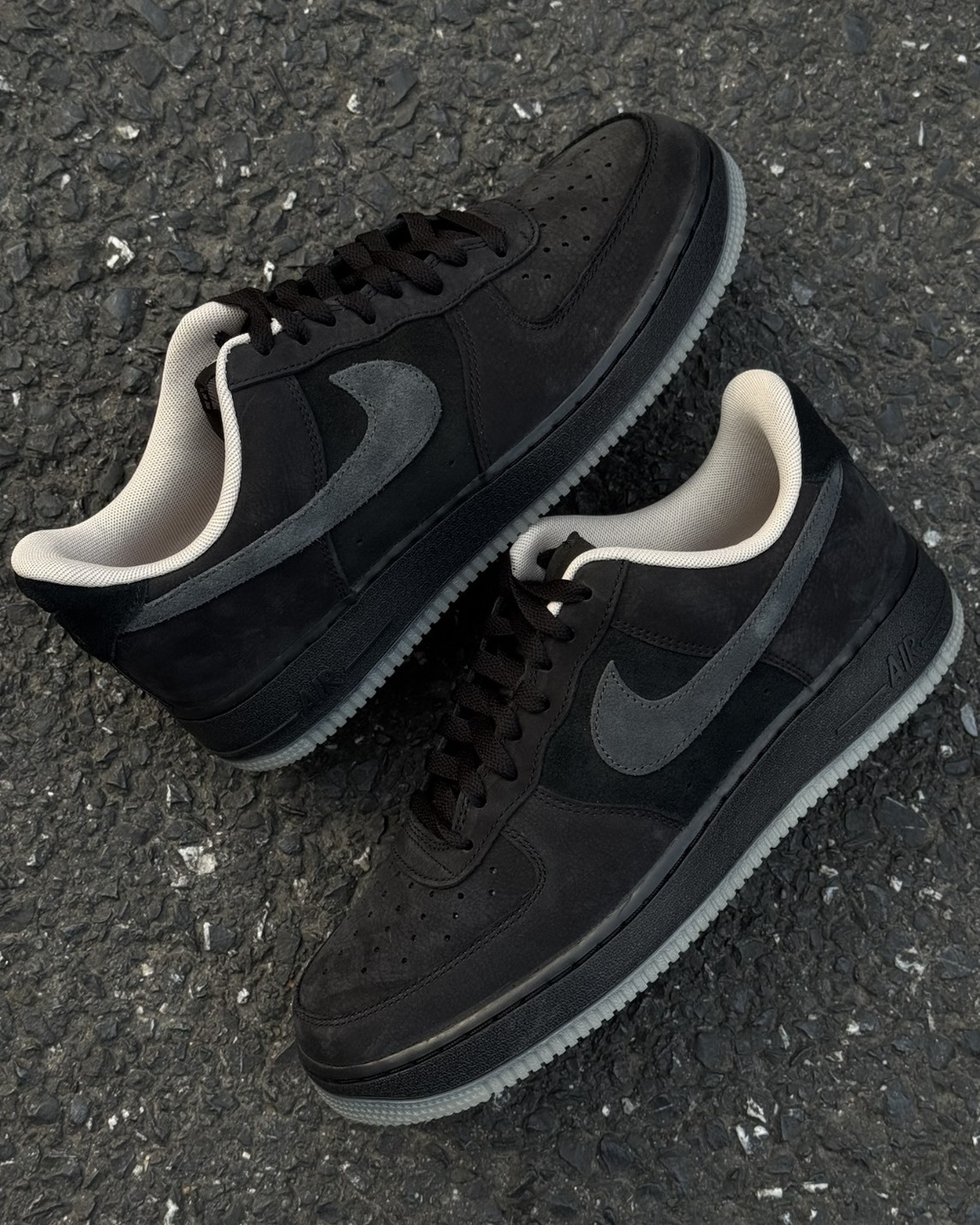 NIKE AIR FORCE 1 AF1 麂皮 黑灰 冰底 復古 IQ9791001