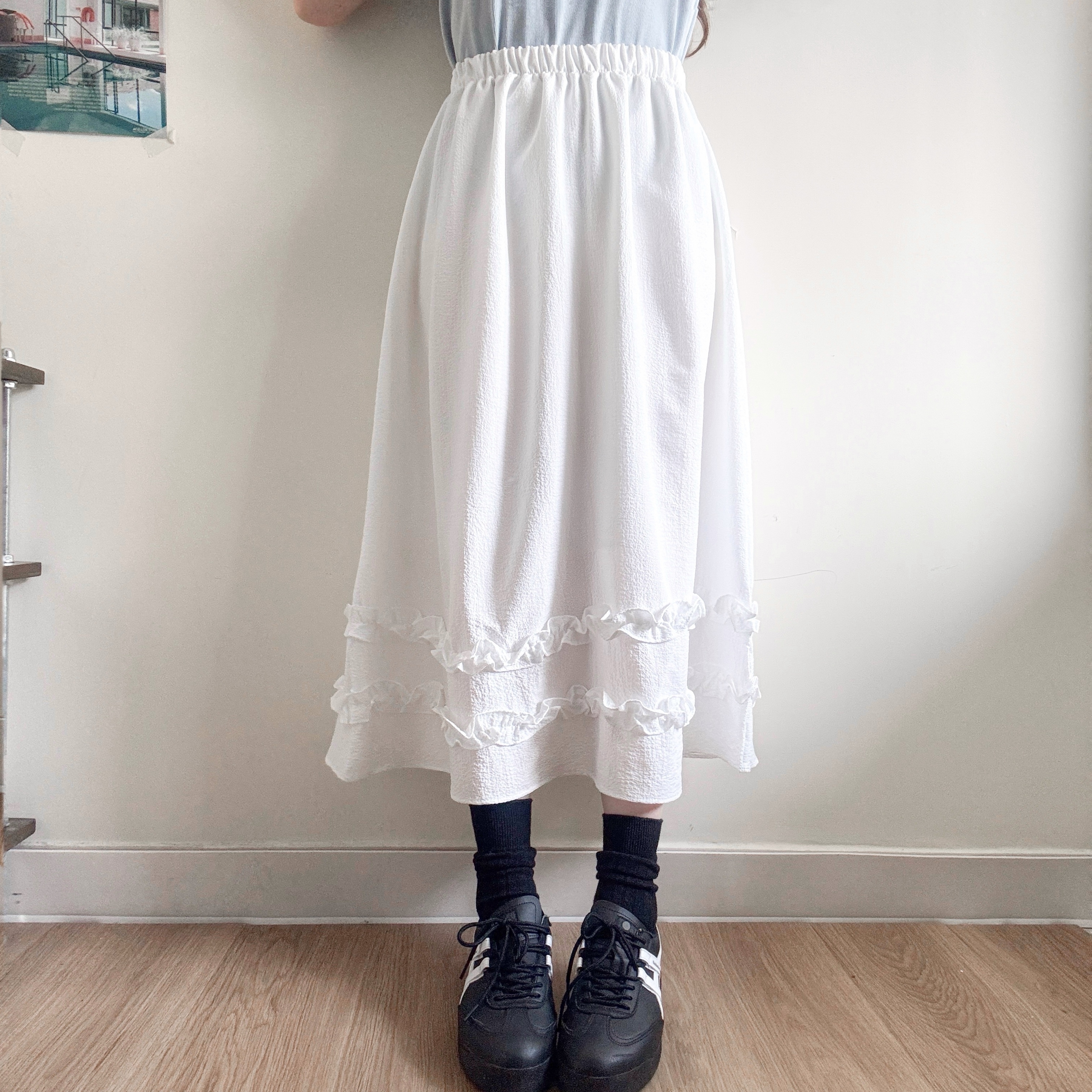 荷葉邊長身傘裙