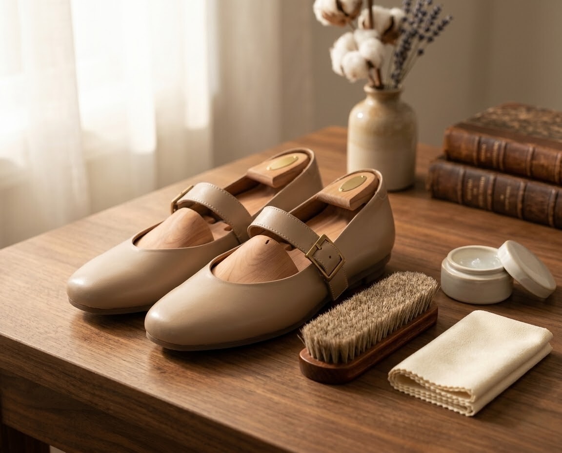 Sanly Joy 真皮鞋保養教學，破除愛麗絲超軟真皮瑪莉珍鞋難保養迷思。只要 3 分鐘懶人保養術，就能讓高質感台灣手工牛皮女鞋陪伴妳走得更長久。