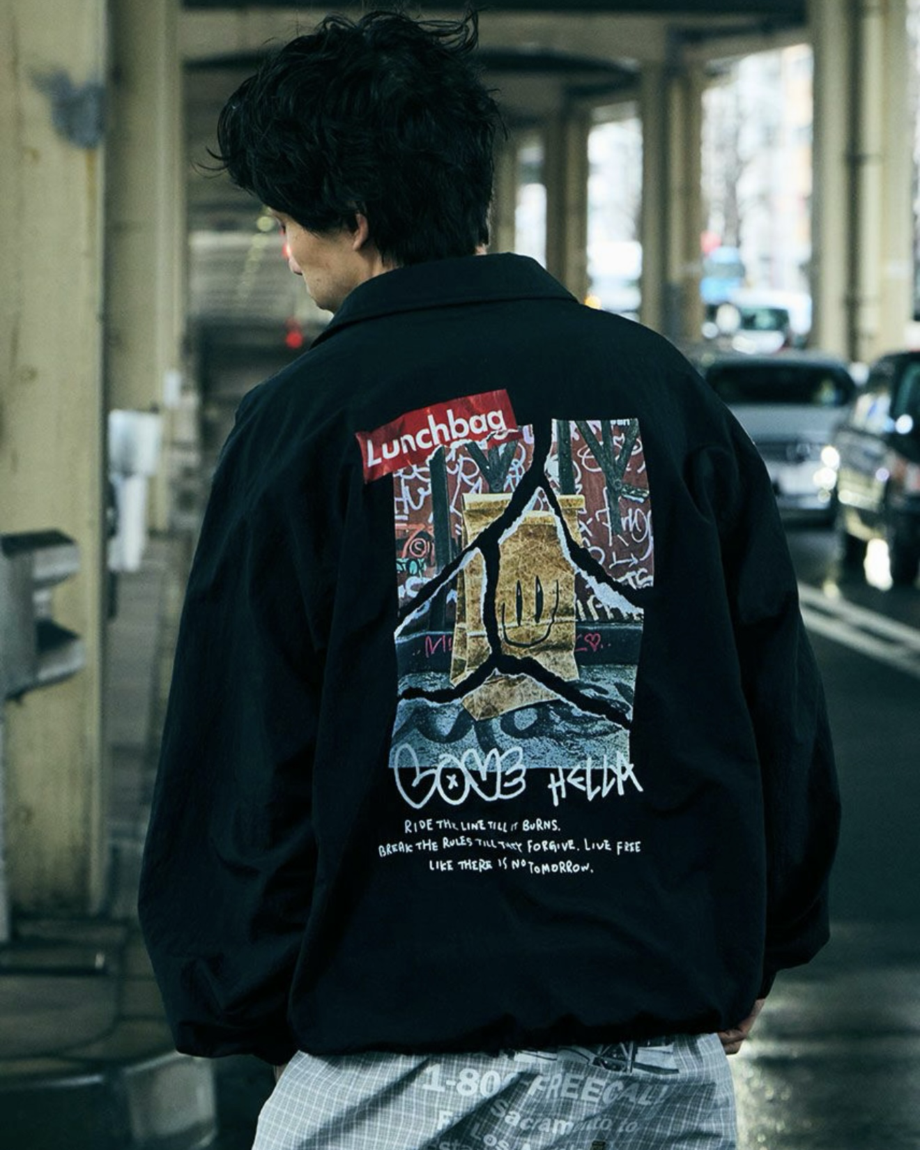 Philip Lumbang JP Cracked Artwork Nylon Jacket