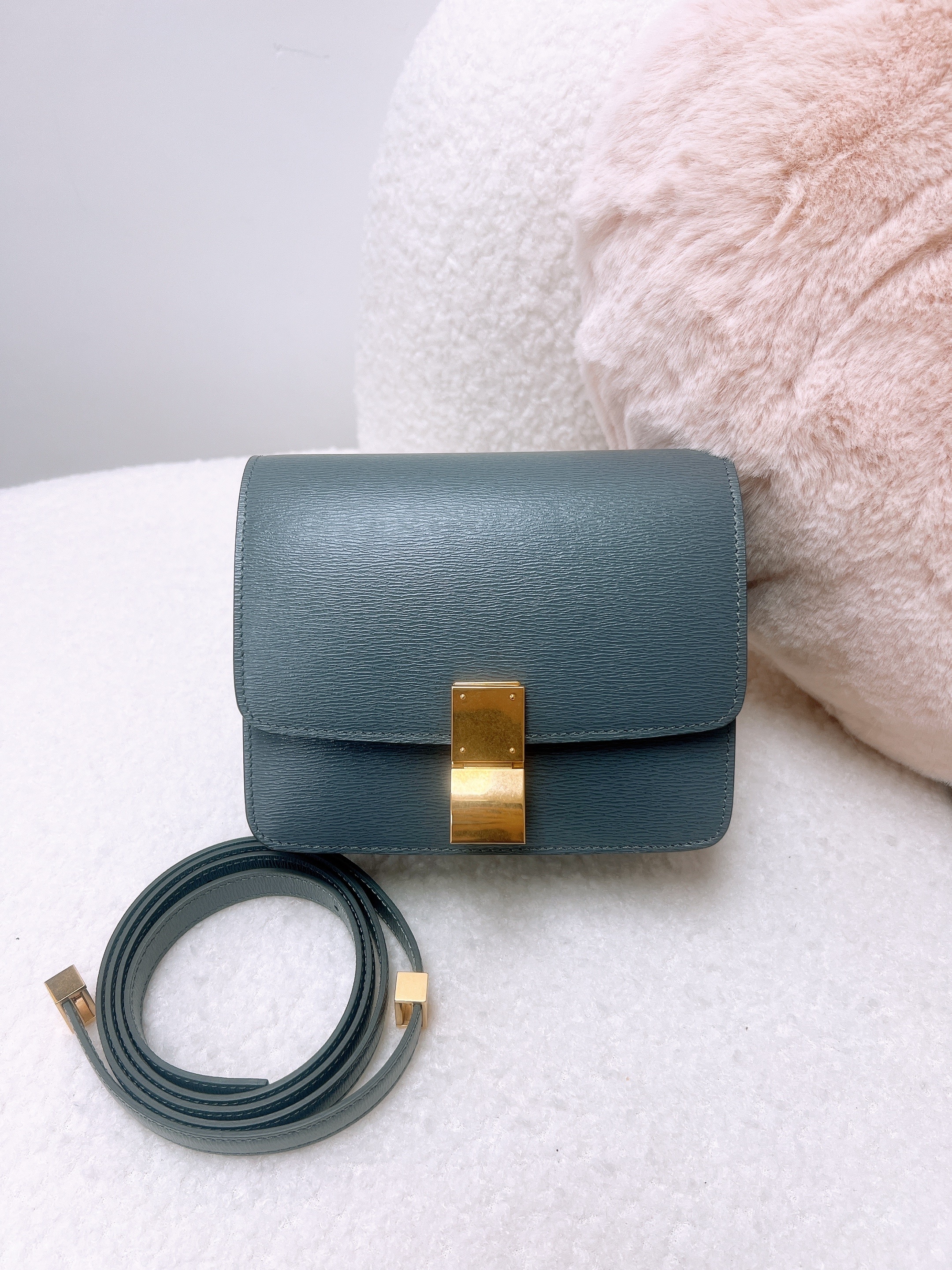 Celine classic box small dark grey
