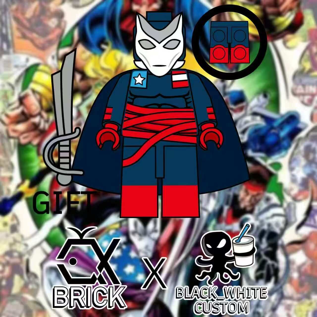 【預訂】【QX Brick x Black_White Custom】公民V