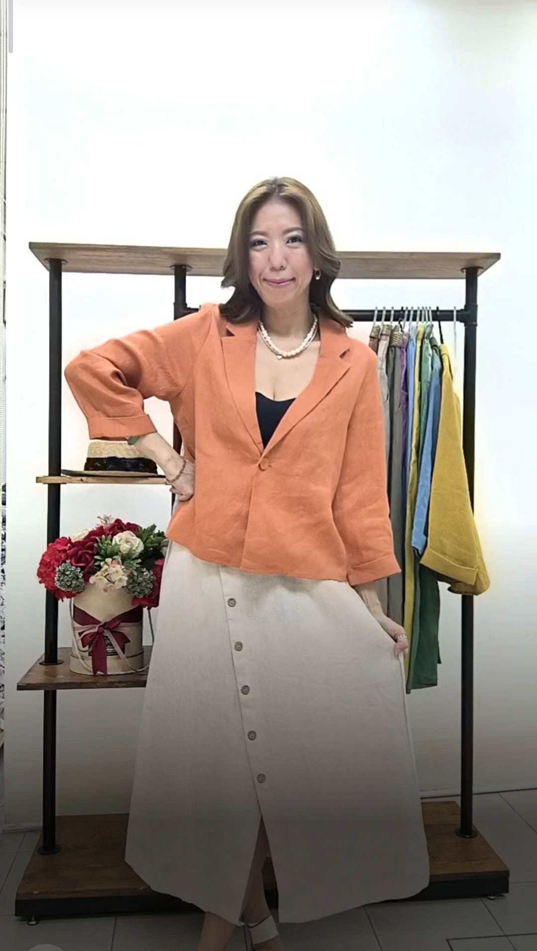 M020 RM169 ▶️一排釦子長裙 👉M(W:76-84cm H:120cm) L(W:78-90cm H:120cm) L:84cm