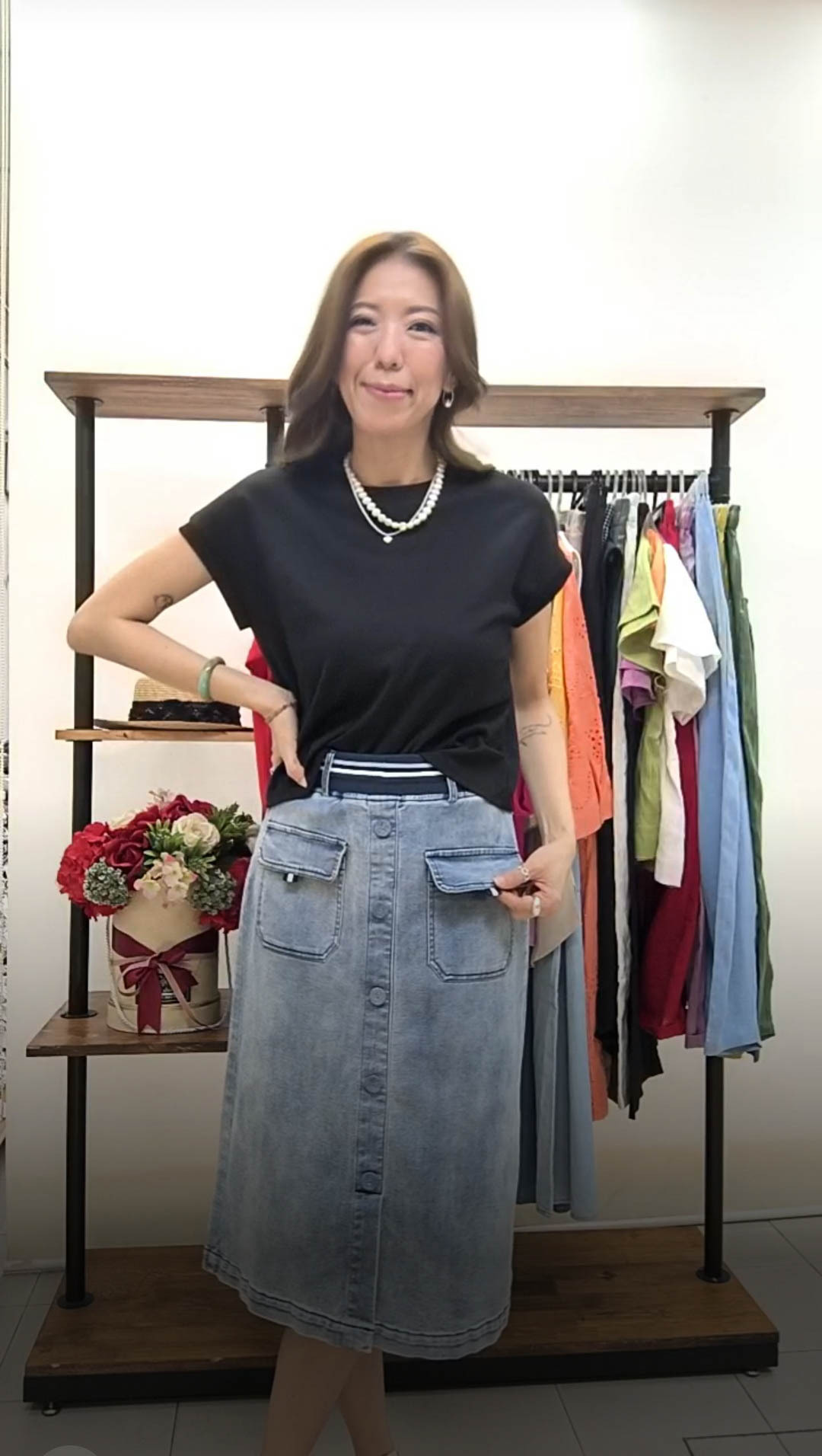 M015 RM129 ▶️牛仔裙 👉M(W:74-84cm H:98cm) L(W:80-90cm H:102cm) XL(W:84-94cm H:108cm) 2XL(W:88-96cm H:112cm)  L:70CM