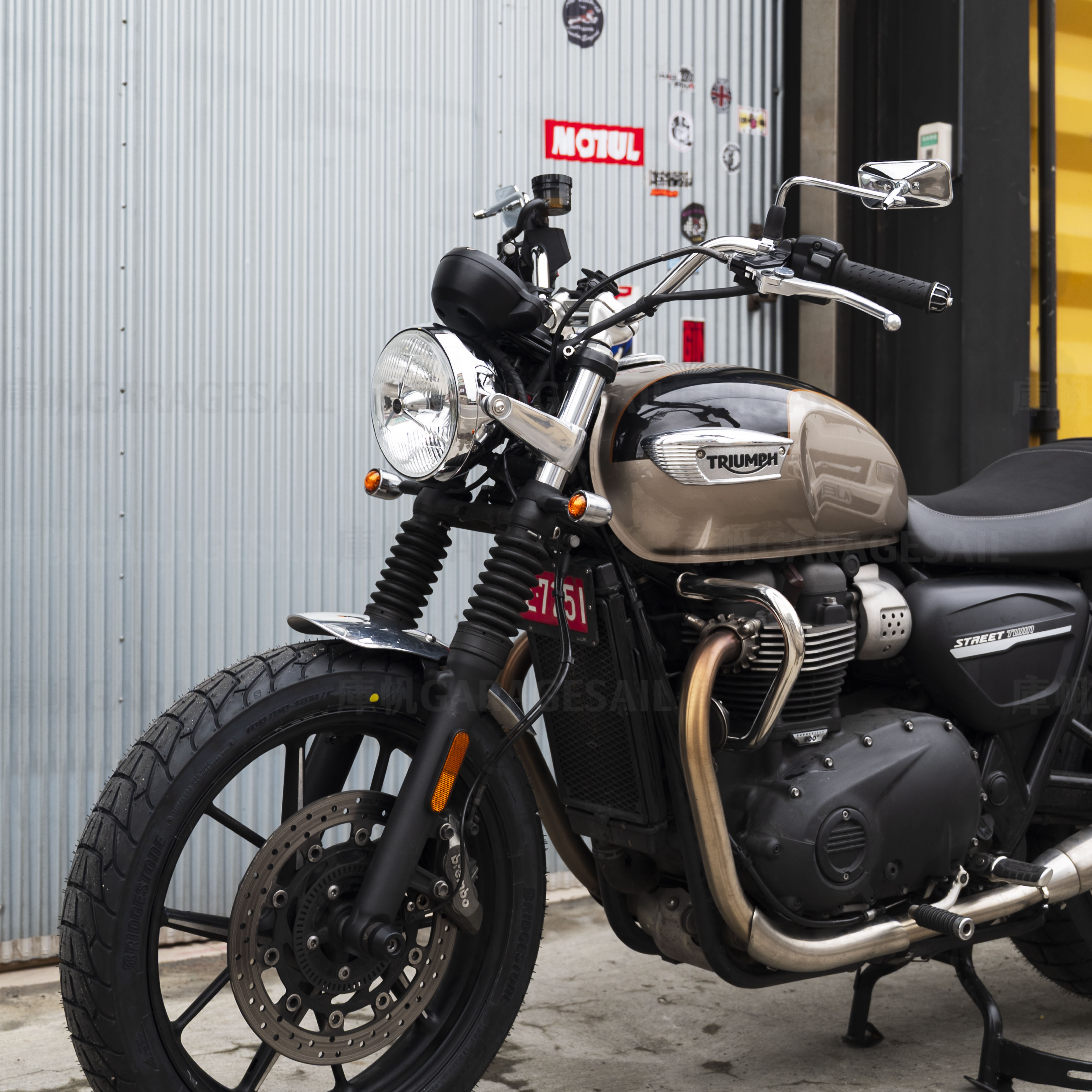 水冷凱旋專用 保桿 拋光銀