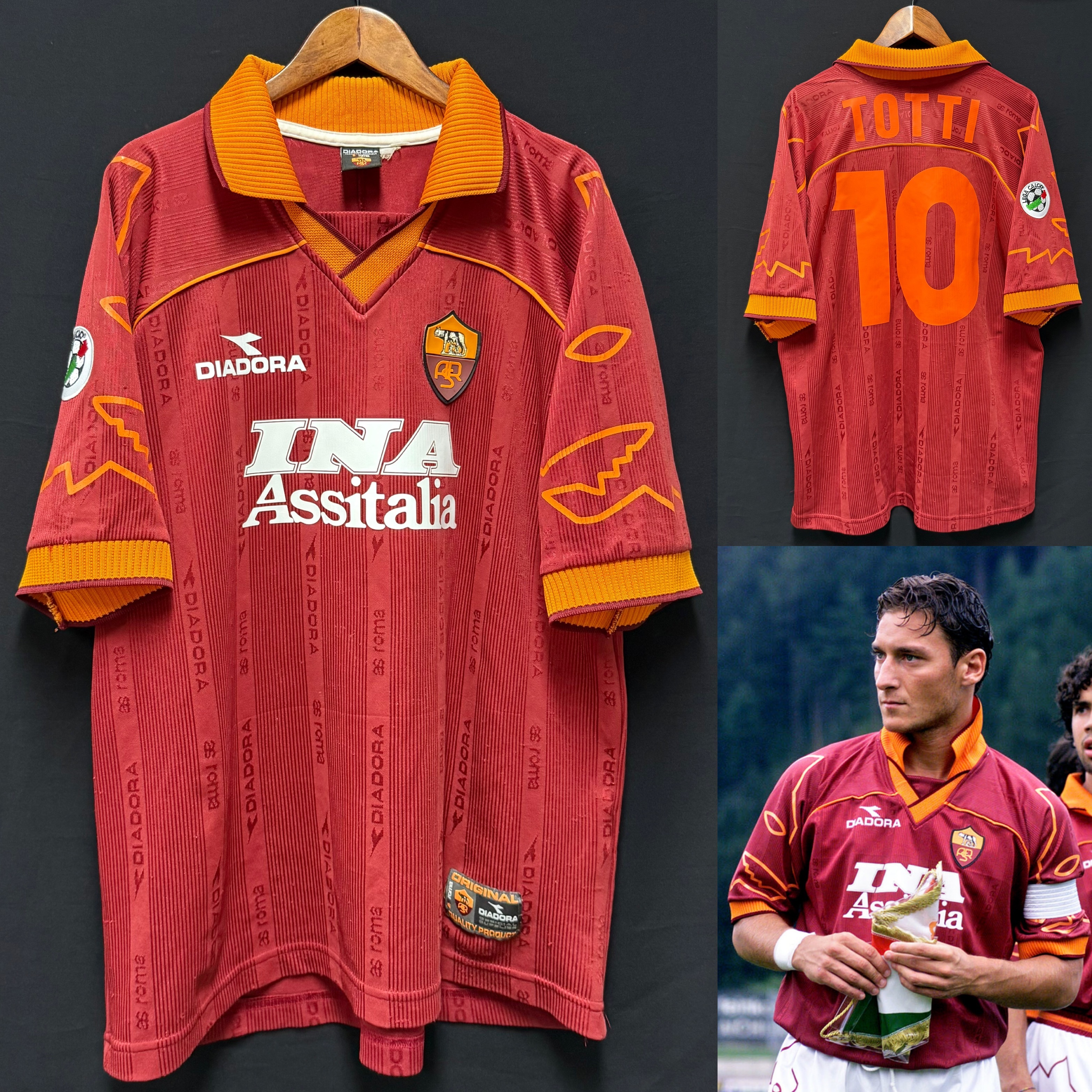 AS Roma 1999-2000 Diadora Home Shirt #10 TOTTI