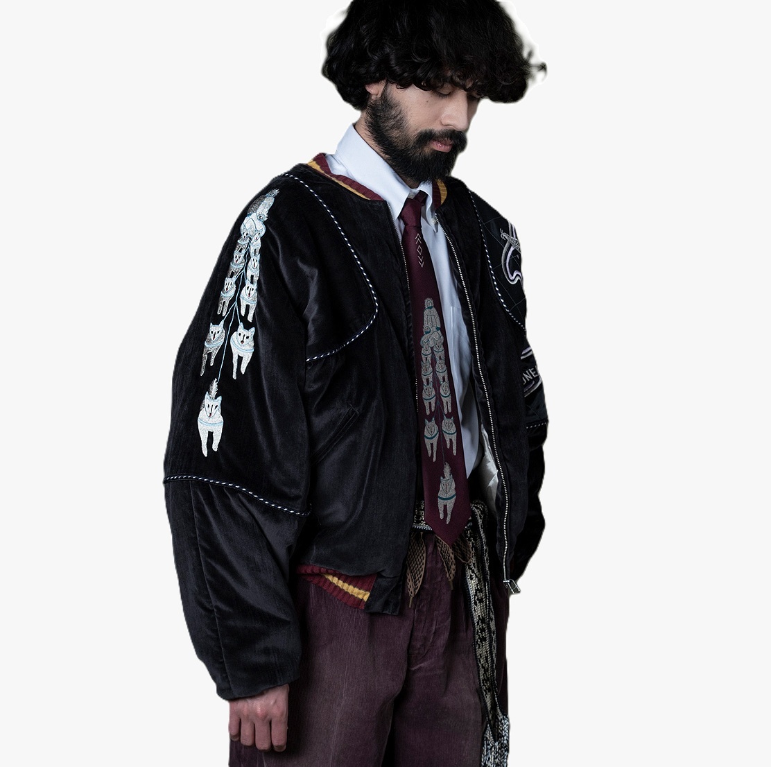 KAPITAL 2026 Velveteen Siamese BOMBER Jacket (YUKON) - PRE ORDER ITEM (預訂中)