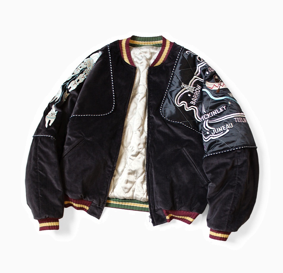 KAPITAL 2026 Velveteen Siamese BOMBER Jacket (YUKON) - PRE ORDER ITEM (預訂中)
