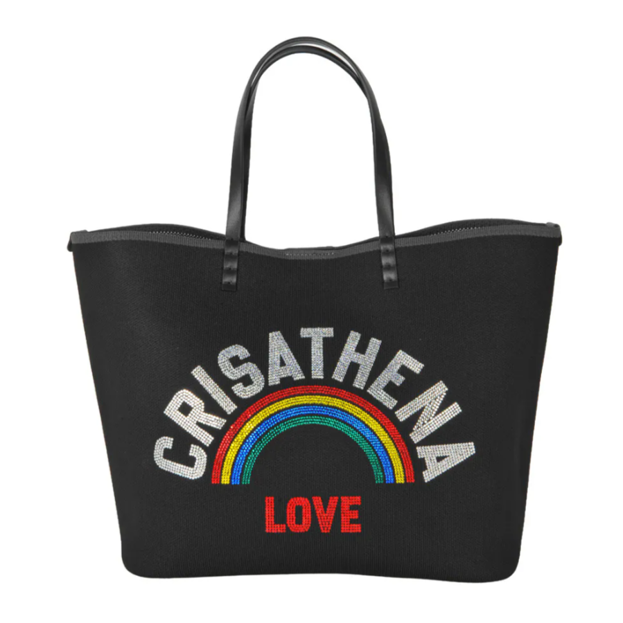 C39 Crisathena Glam Rainbow Love 大手提袋 - 黑色 BLACK