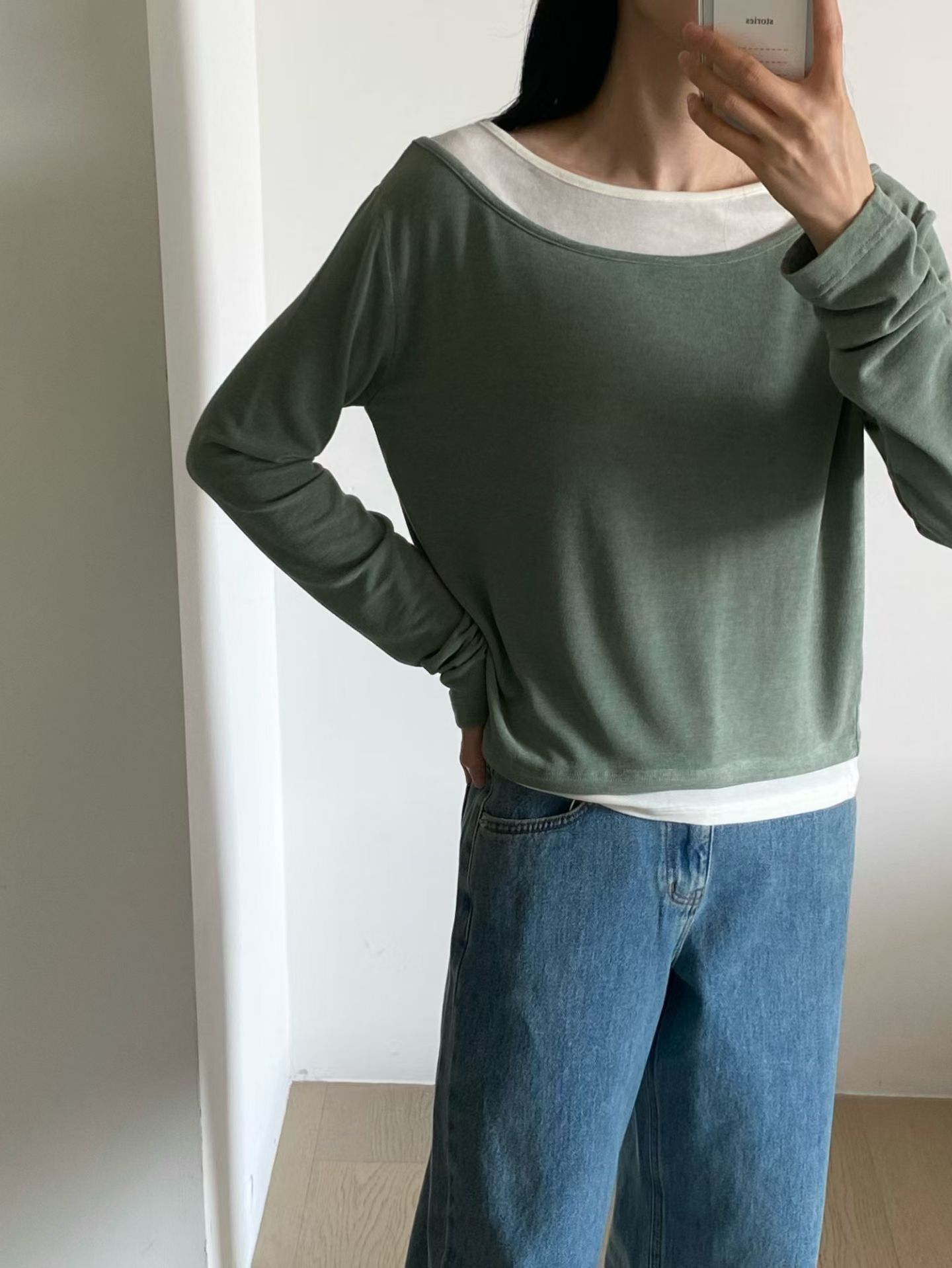 假兩件薄款上衣