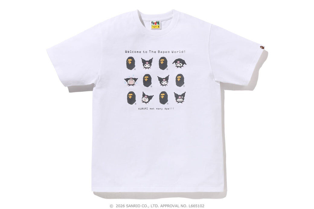 2026SS A BATHING APE BAPE HELLO KITTY / KUROMI TEE 滿版 小頭 三麗鷗 凱蒂貓 庫洛米 女版 短T 現貨 1M23310903 / 1M23310901