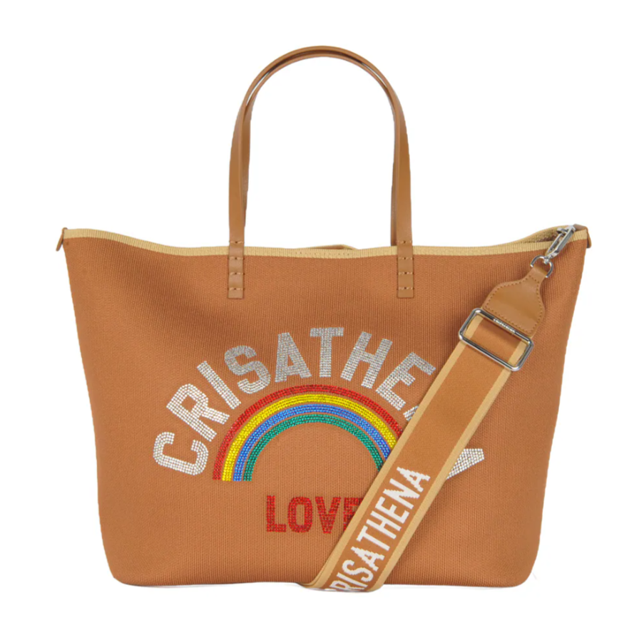 C41 Crisathena Glam Rainbow Love 大手提袋 - WALNUT