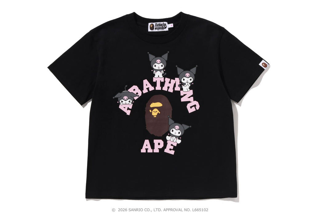 2026SS A BATHING APE BAPE COLLEGE MINI TEE 凱蒂貓庫洛米短T