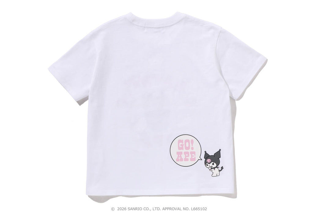 2026SS A BATHING APE BAPE COLLEGE MINI TEE 凱蒂貓庫洛米短T