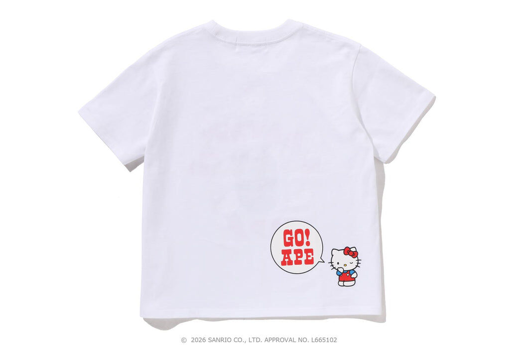 2026SS A BATHING APE BAPE COLLEGE MINI TEE 凱蒂貓庫洛米短T