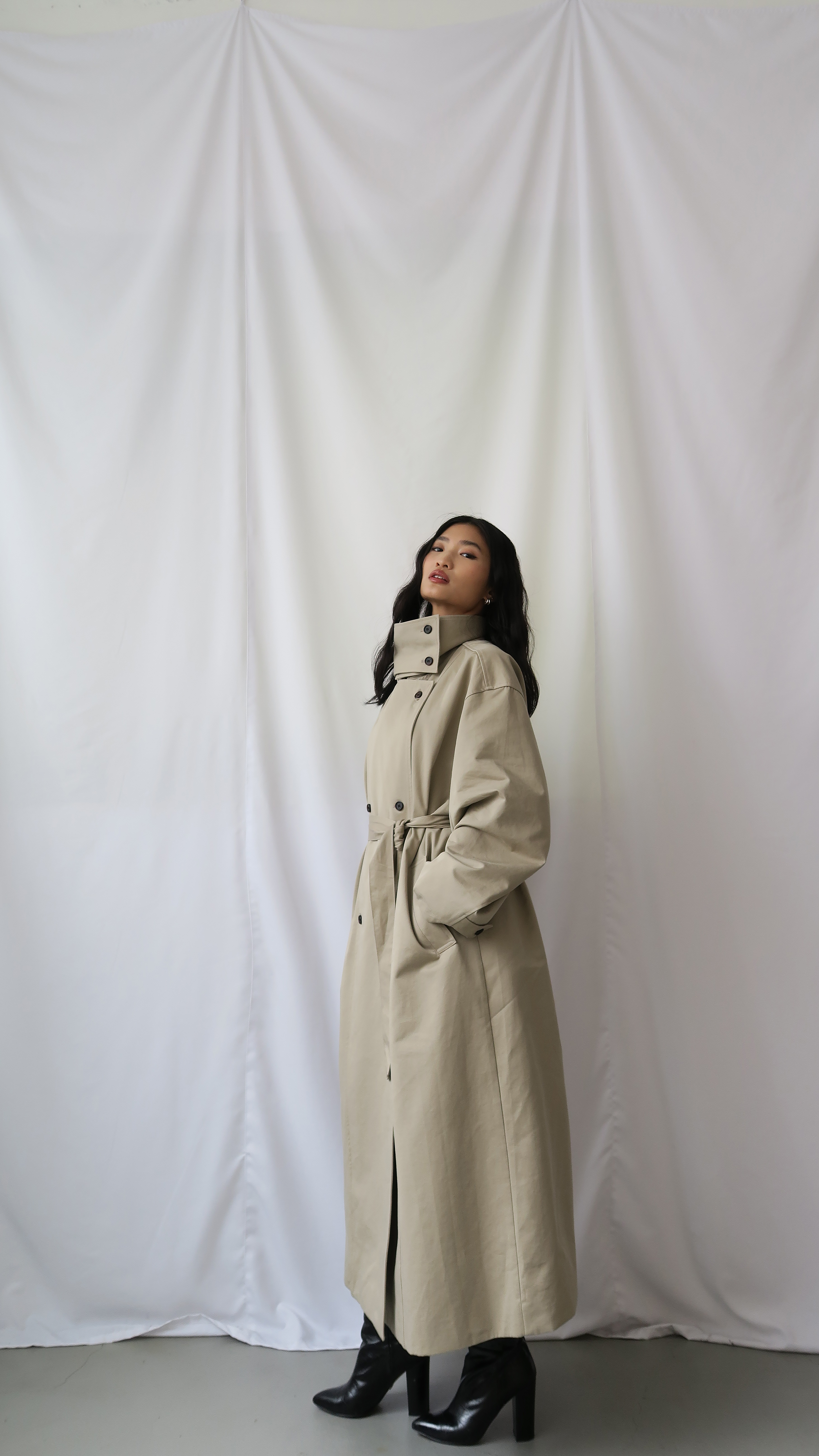 假2件風外套褲-單外套