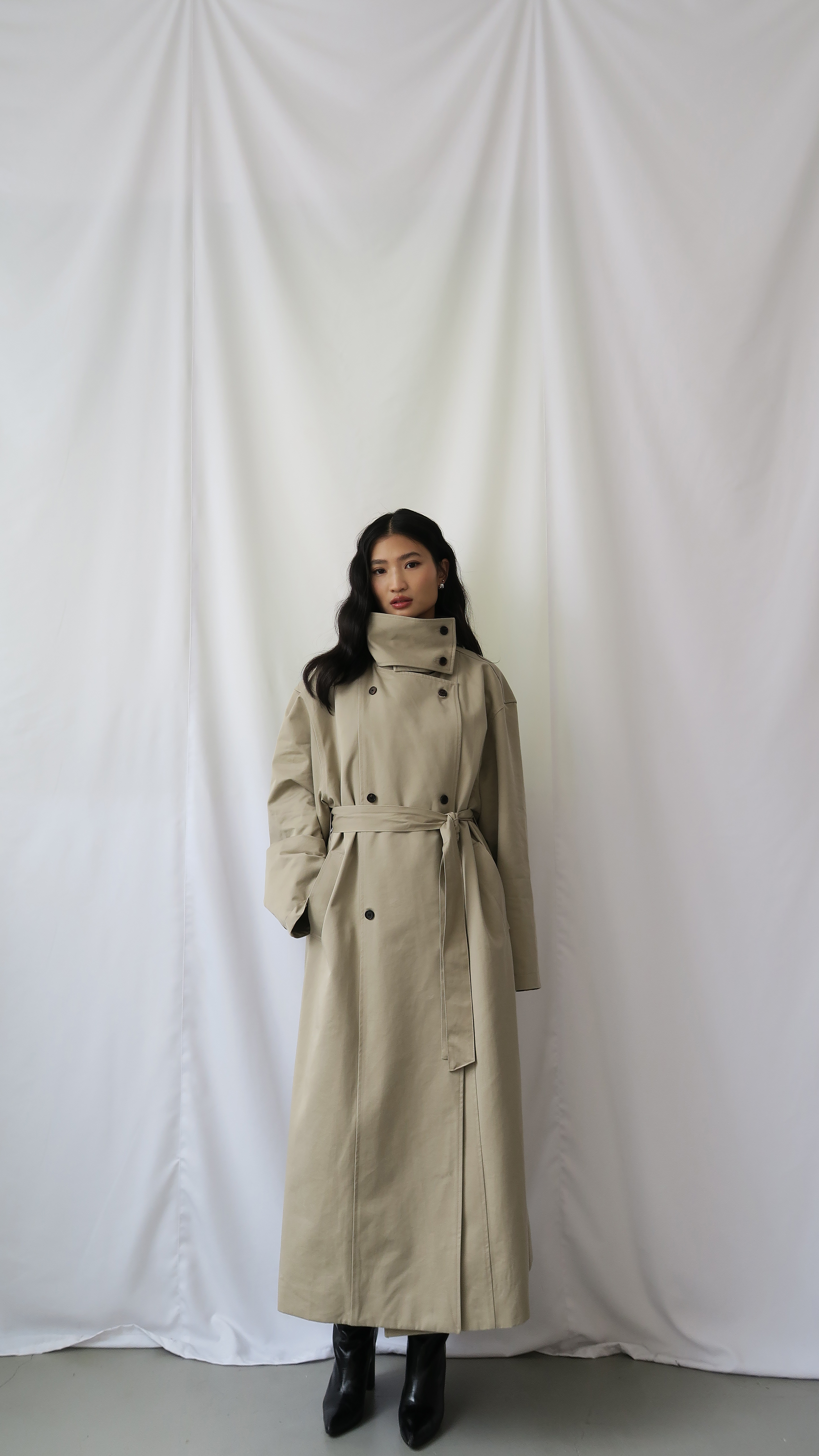 假2件風外套褲-單外套