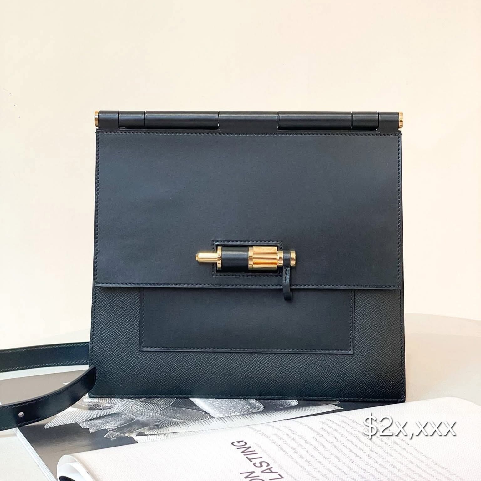 Preloved Hermès Sacabar25 Epsom/ Hunter/ Swift Black GHW HK$2x,xxx (HK$2,000 即時落訂)
