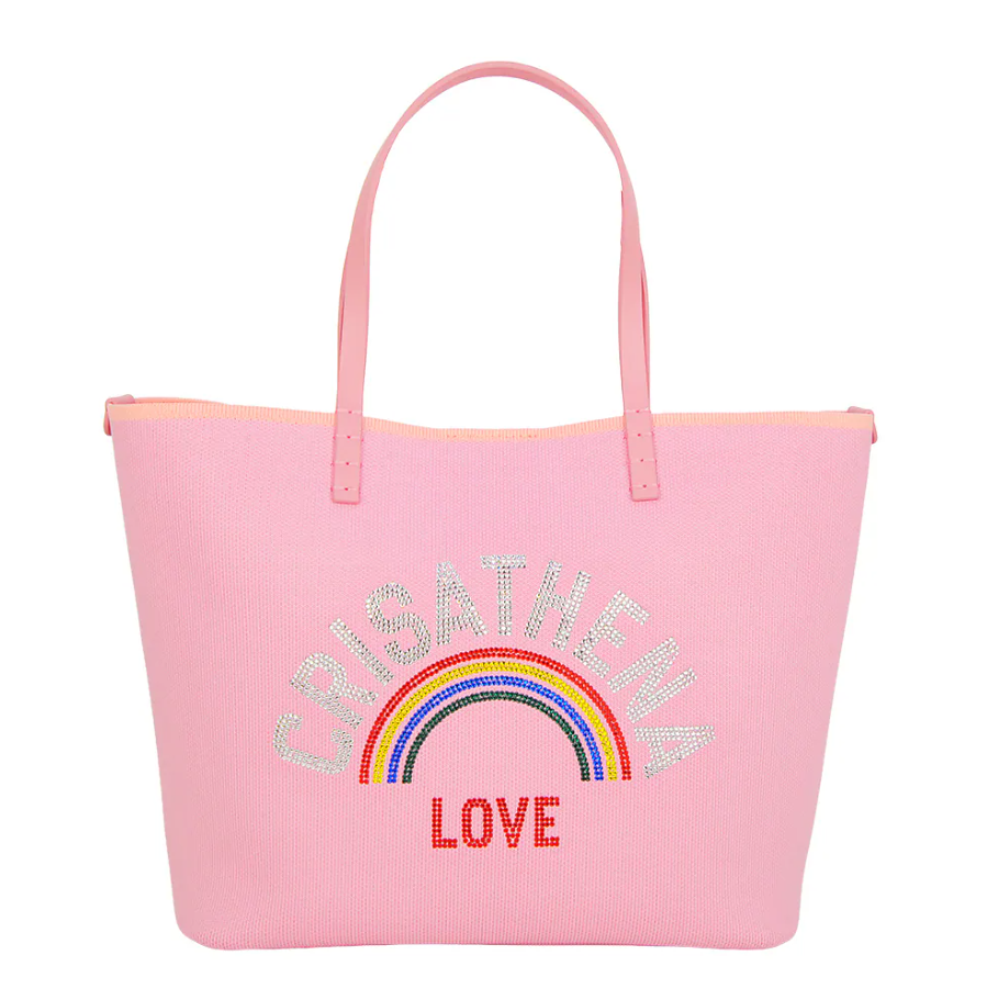 C43 Crisathena Glam Rainbow Love 中手提袋 - 粉紅色 PINK