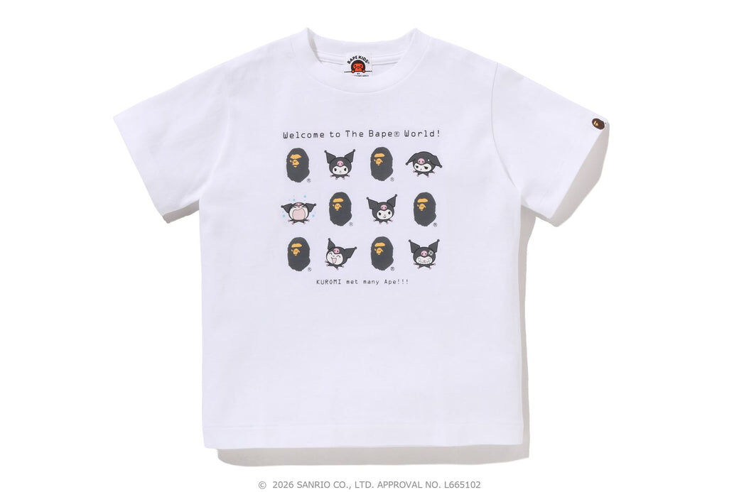 2026SS BAPE®︎ X HELLO KITTY KUROMI TEE KIDS 三麗鷗聯名小頭童