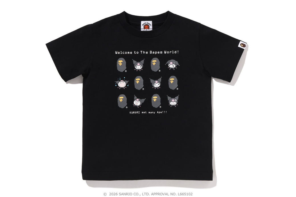 2026SS BAPE®︎ X HELLO KITTY KUROMI TEE KIDS 三麗鷗聯名小頭童
