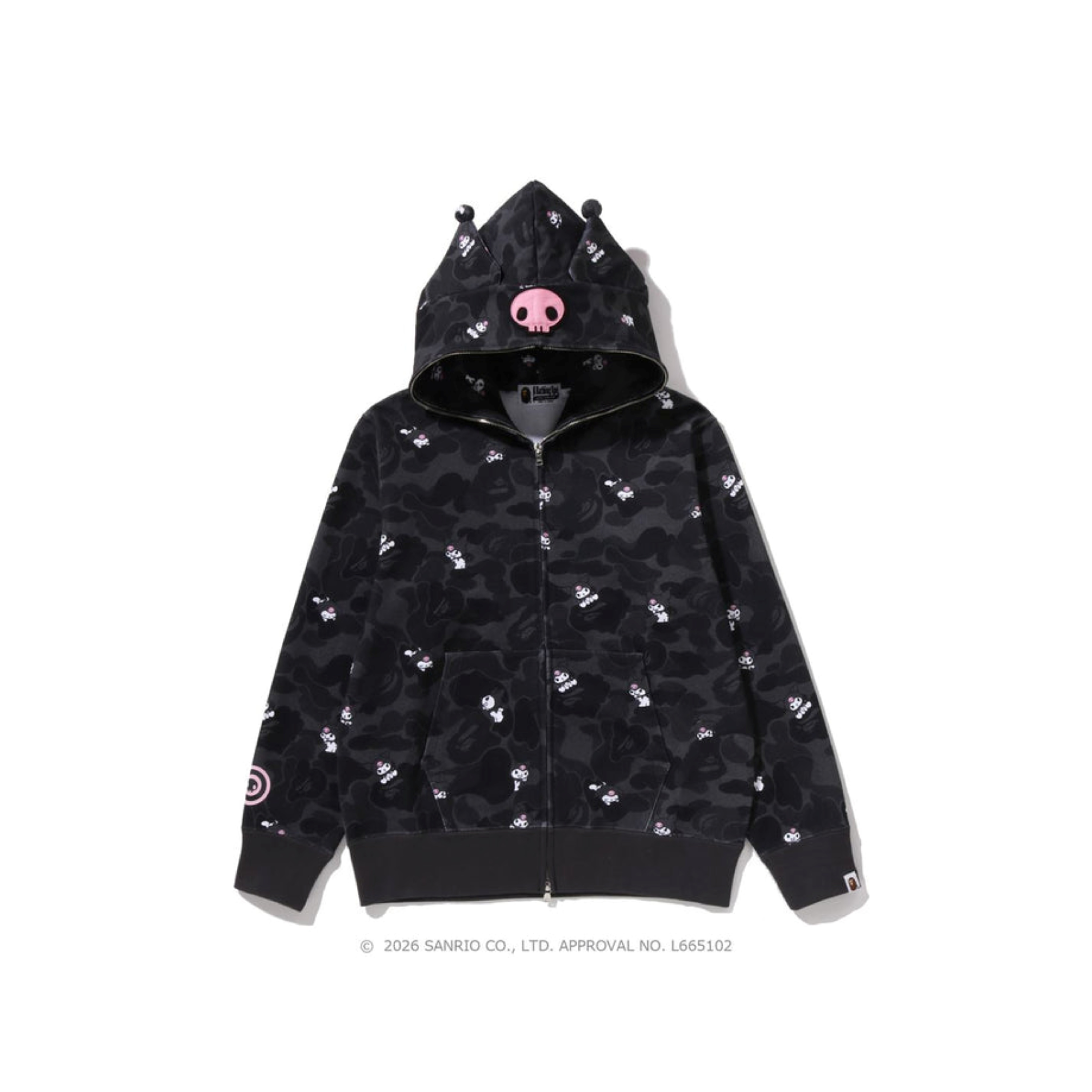 2026SS A BATHING APE BAPE KUROMI CAMO FULL ZIP HOODIE 三麗鷗 庫洛米 連帽 外套 現貨 1M23215901