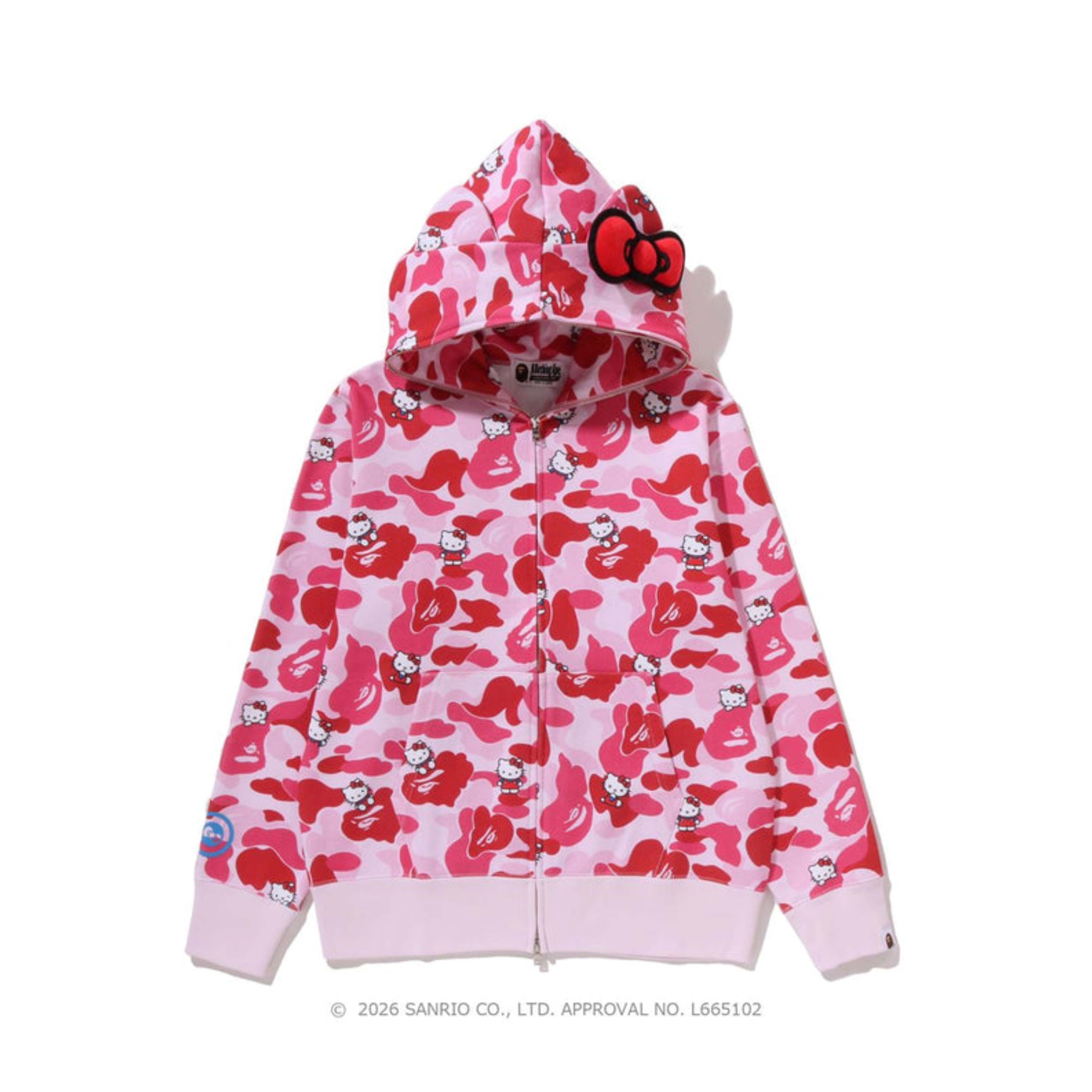 2026SS A BATHING APE BAPE HELLO KITTY CAMO FULL ZIP HOODIE 三麗鷗 凱蒂貓 連帽 外套 現貨 1M23215902