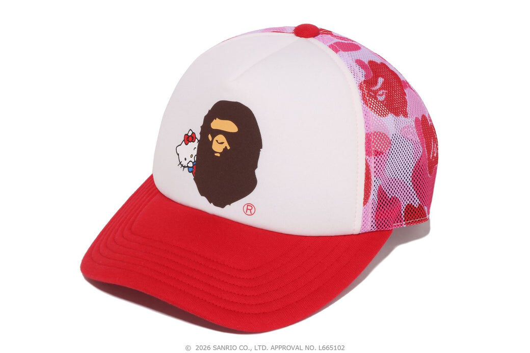 2026SS BAPE®︎ X HELLO KITTY KUROMI ABC CAMO MESH CAP 三麗