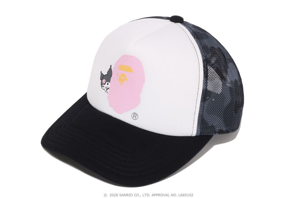 2026SS BAPE®︎ X HELLO KITTY KUROMI ABC CAMO MESH CAP 三麗