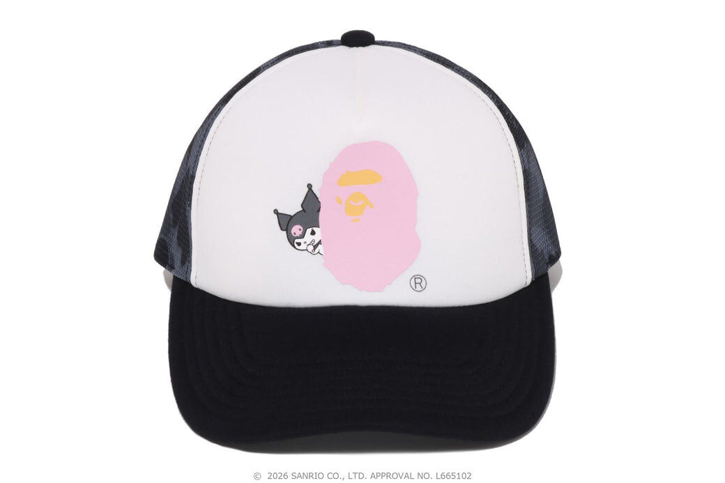 2026SS BAPE®︎ X HELLO KITTY KUROMI ABC CAMO MESH CAP 三麗