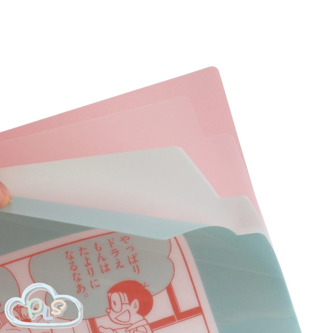現貨 三層文件夾A5 多啦A夢 Green Flash 藍色 #30126