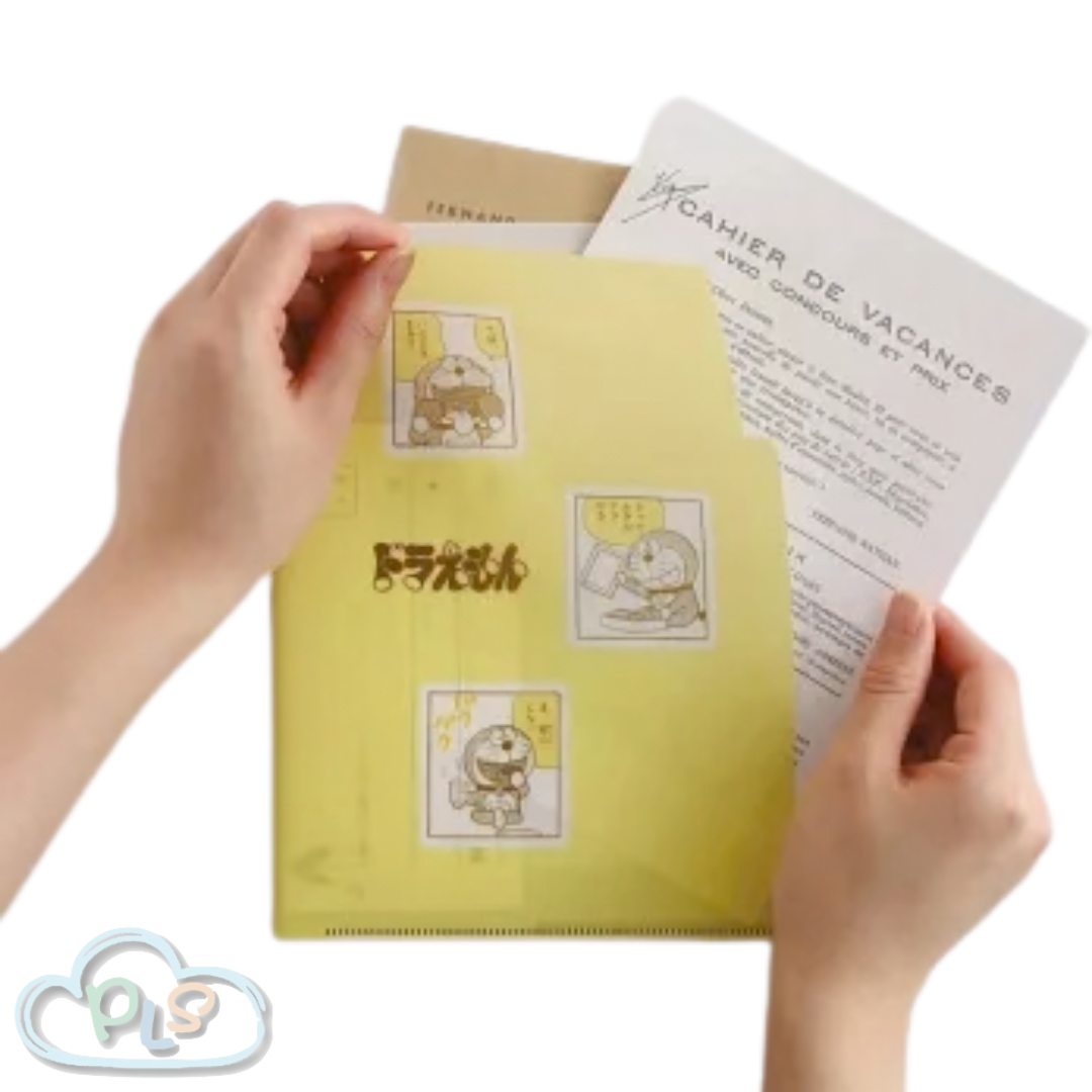 現貨 三層文件夾A5 多啦A夢 Green Flash 黃色 #30125