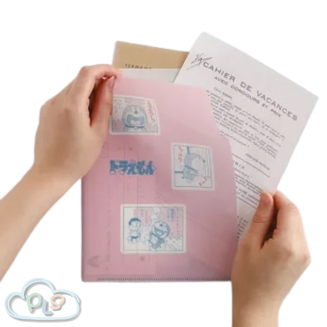 現貨 三層文件夾A5 多啦A夢 Green Flash 粉紅色 #30123