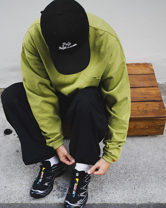 POCKET L/S TEE - OLIVE