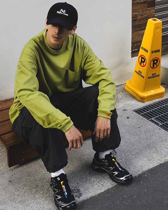 POCKET L/S TEE - OLIVE