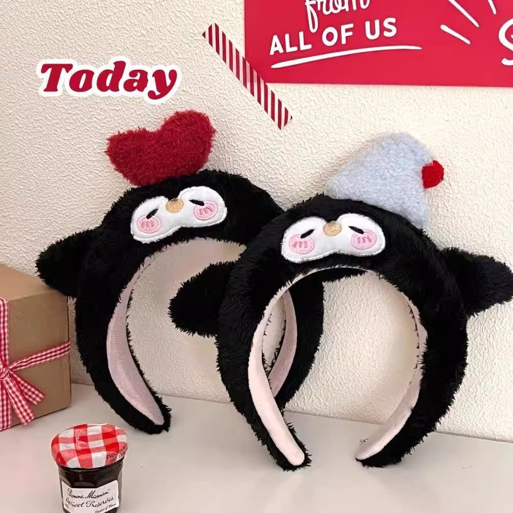 Cute Heart Penguin Plush Headband