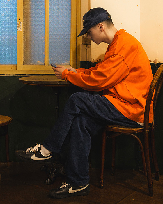 POCKET L/S TEE - ORANGE